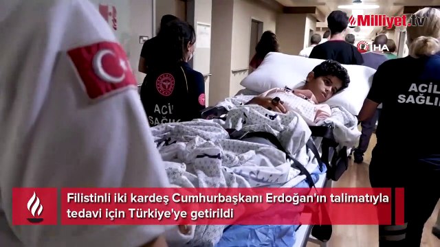 Erdoğan'ın talimatıyla Filistinli iki kardeş Türkiye'ye tedavi için getirildi