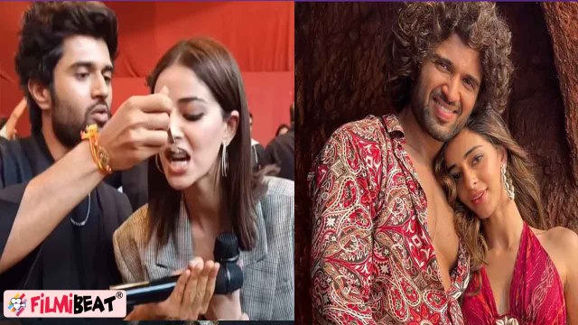 Vijay Deverakonda ने Ananya Panday को अपने हाथों से खिलाया खाना | देखें Video | Liger Promotions