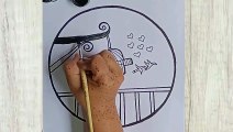 How To Draw Birds Cage In Circle For Kids l Birds Cage In Circle For Kids l Drawing Coloring Art