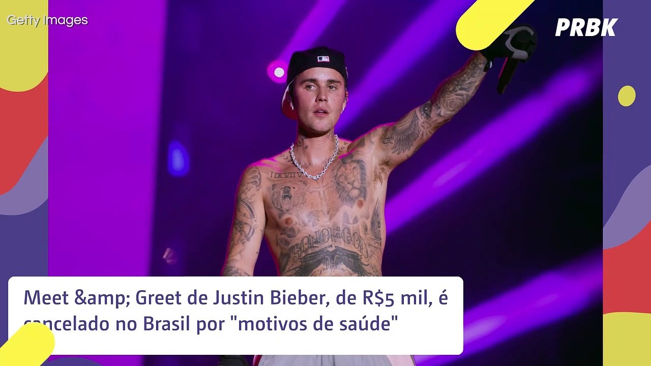 Meet & Greet de Justin Bieber, de R$5 mil, é cancelado no Brasil por "motivos de saúde"