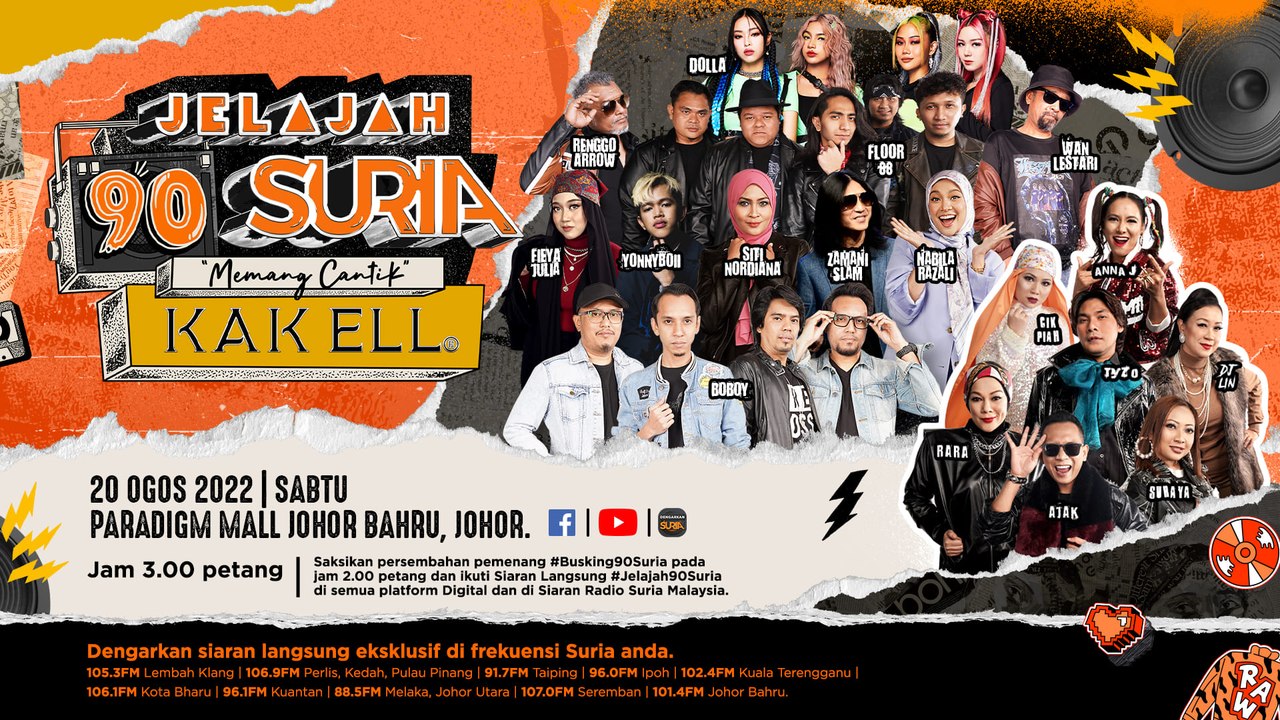 [LIVE] Jelajah 90 SURIA Memang Cantik Kak ELL - Paradigm Mall, Johor Bahru, Johor