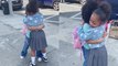 '5 y/o girl's mood INSTANTLY gets better after 'long-time' bestie surprises her '