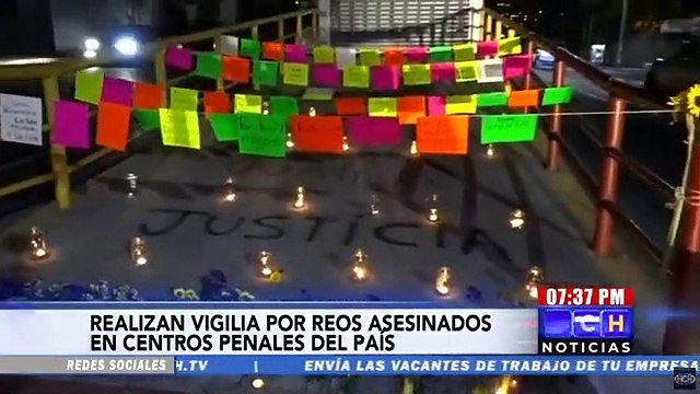 Realizan vigilia por reos asesinados en Centros Penales del país