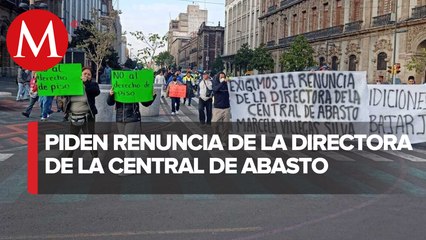 Protestan comerciantes de la Central de Abasto en CdMx, exigen renuncia de Marcela Villegas