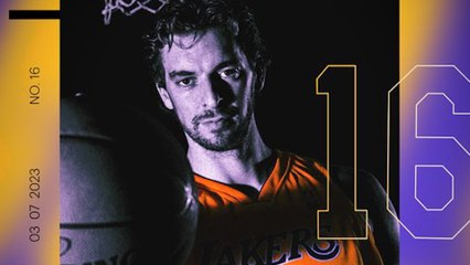 Los Ángeles Lakers homenajean a Pau Gasol por su carrera deportiva