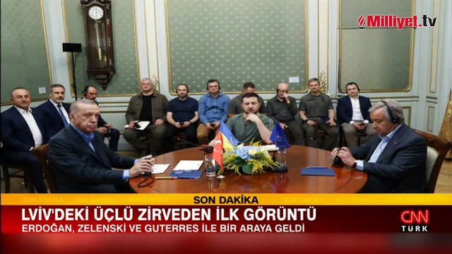 Ukrayna'da Erdoğan, Zelenskiy ve Guterres zirvesi başladı