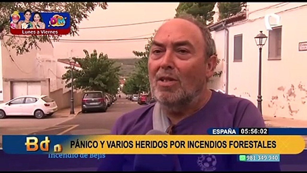 España: Pánico y varios heridos por incendios forestales