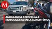 Patrulla atropella a motociclista en la alcaldía Cuauhtémoc, en CdMx