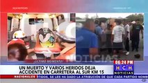¡Llanta Asesina! Un muerto y varios heridos deja accidente en carretera al sur (1)