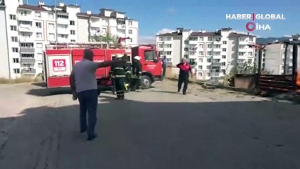 Korku dolu anlar! Çocukların ateşle oyunu yangın çıkardı