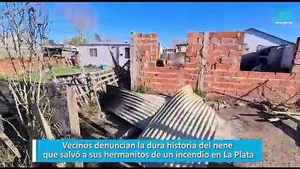 Vecinos denuncian la dura historia del nene que salvó a sus hermanitos de un incendio en La Plata