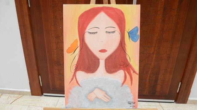 Bilecik haber | Bilecik'te 8 Yaşındaki Zeynep Yağmur Çevik, Kadına Şiddete Hayır Temalı Resim Sergisi Açtı