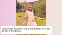 Larissa Manoela surge com barrigão de gravidez, explica nome do bebê e André Luiz Frambach se derrete