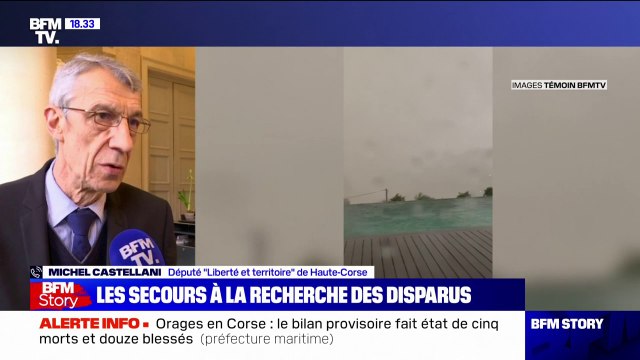 Intempéries en Corse: pour le député Michel Castellani, il faudra se préparer de façon sérieuse à ce genre de phénomènes