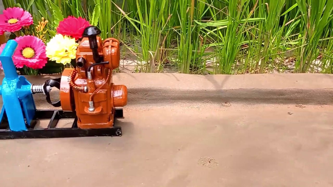 diy tractor diesel engine water pump science project