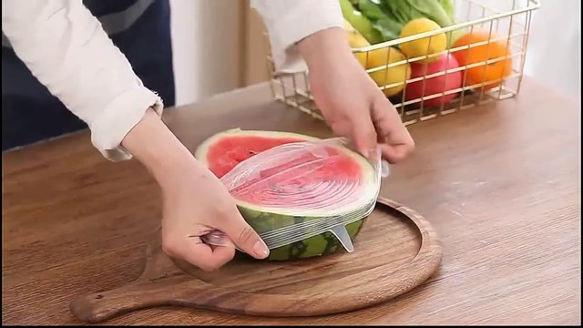 Reusable silicone stretch lids for food #Amazon