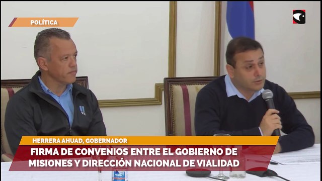 Firma de convenios entre el Gobierno de Misiones y Dirección Nacional de Vialidad
