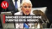 Olga Sánchez Cordero rinde informe de labores  ante el senado