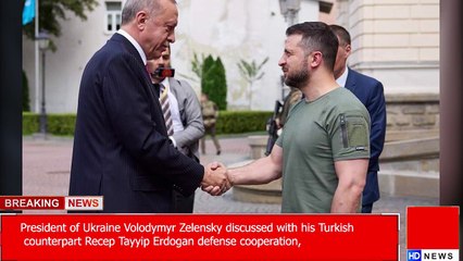 Volodymyr Zelensky discussed with his Turkish counterpart Erdogan defense