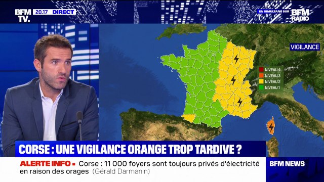 Orages en Corse: Ça a pris 20 minutes pour déclencher la vigilance orange , explique Marc Hay