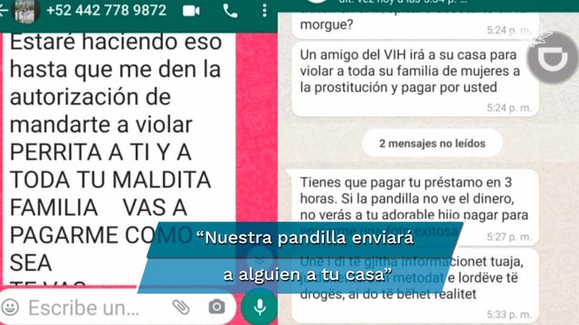 Así amenazan los montadeudas a sus víctimas