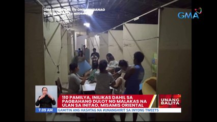 110 pamilya, inilikas dahil sa pagbabahang dulot ng malakas na ulan sa Initao, Misamis Oriental | UB