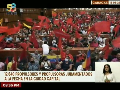 Más de 12 mil 600 propulsores y propulsoras del PSUV se han juramentado en Caracas