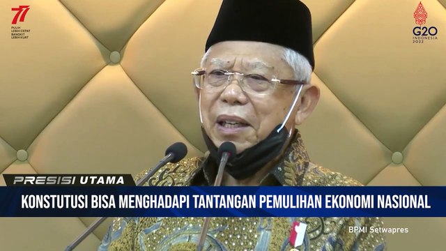 Wakil Presiden RI berikan Sambutan pada Acara Peringatan Hari Konstitusi dan HUT ke 77 MPR RI