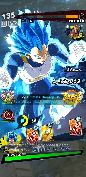 Super Saiyan Blue Evolution Vegeta Legendary Finish Attack | Dragon Ball Legends Game