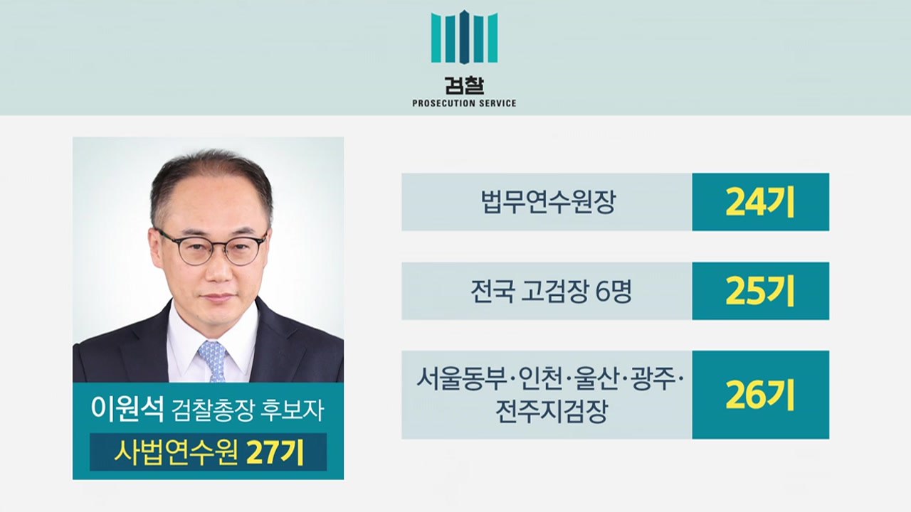 [뉴스라이브] 104일 만에 '尹 라인' 이원석 지명...'비대위 가처분' 법원 판단...