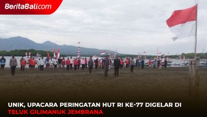 Unik, Upacara Peringatan HUT RI ke-77 Digelar di Teluk Gilimanuk Jembrana
