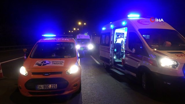 TEM’de tır, kamyon ve yolcu otobüsü kazaya karıştı: Çok sayıda yaralı var