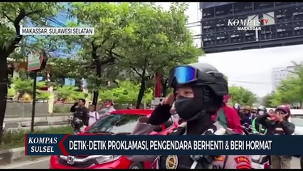 Detik-Detik Proklamasi, Pengendara Berhenti & Beri Hormat