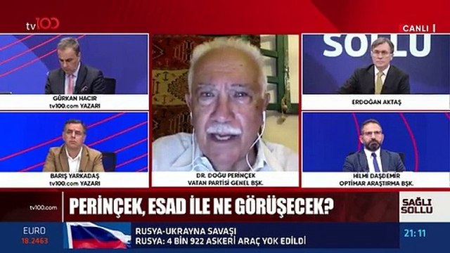 Doğu Perinçek canlı yayında anlattı: Suriye hükümetinin hiçbir ön şartı yok ve görüşmeye çok istekli, istediği tek şey toprak bütünlüğünün kabul edilmesi
