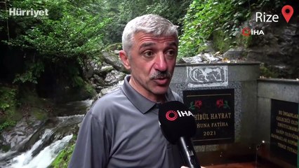 Rizeli vatandaşlar zehirli çıkan ılıca suyundan su içmek için kuyruğa girdi