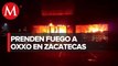 En Zacatecas, civiles armados incendian tienda de conveniencia