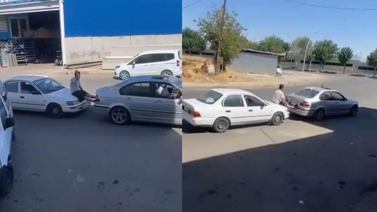 Batman’da trafikte ilginç anlar