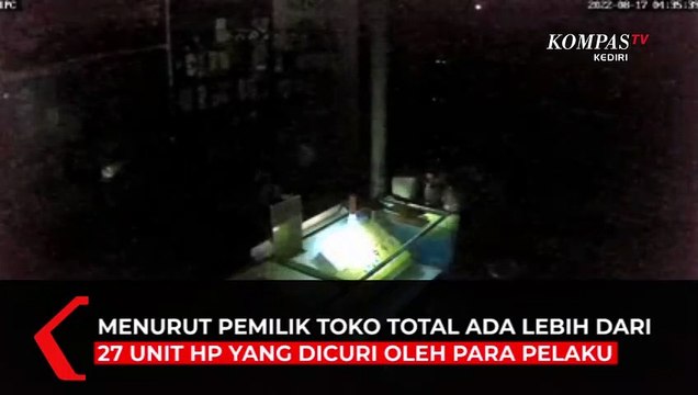 Terekam CCTV! Komplotan Maling Bobol Toko Handphone