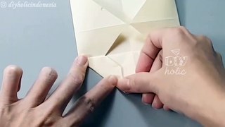 CARA MEMBUAT AMPLOP CANTIK DARI KERTAS TANPA LEM _ BOW ORIGAMI ENVELOPE