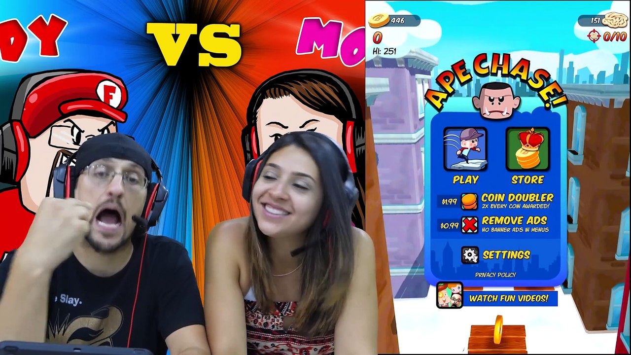 AKINATOR CAN'T BE BEAT!!  FGTeeV Mom vs Dad Mobile Games Challenge (Bendy, Baldi, Nom, Flip Diving)