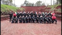 Guardas municipais passam por treinamento para manusear carabina ponto 40