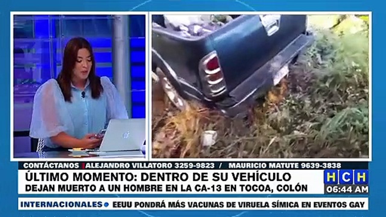 ¡Brutal! Acribillado perece conductor entre Tocoa y Trujillo Trujillo a la altura de Quebrada de Arena