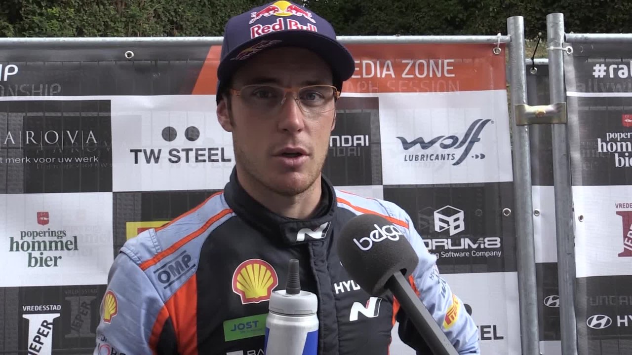 Thierry Neuville après la première journée du rallye d'Ypres