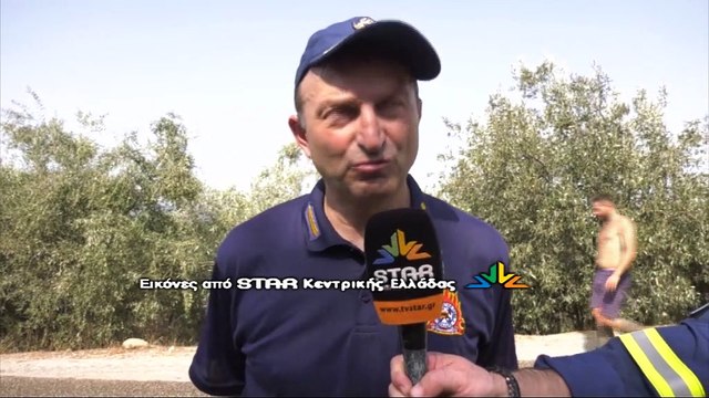 Ο Συντονιστής επιχειρήσεων Στερεάς - Θεσσαλίας της Πυροσβεστικής, Δ. Καρασαββίδης και ο Δήμαρχος Λαμιέων για τη φωτιά στη Συκά Υπάτης