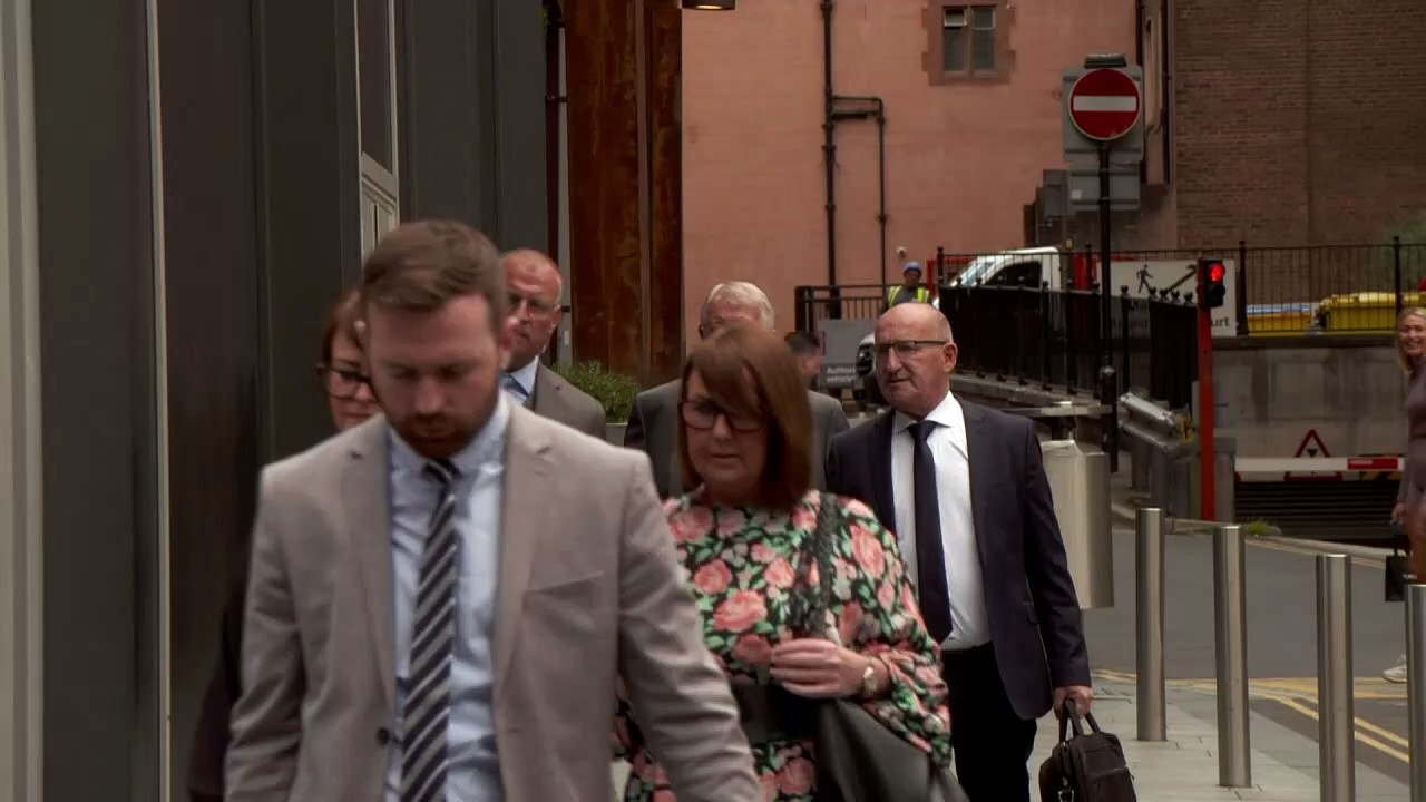 Sir Alex Ferguson arrives at court for Giggs' trial