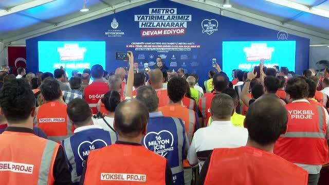 Çekmeköy-Sancaktepe-Sultanbeyli Metro Hattı'nda tünel açma makinesi kazıya başladı