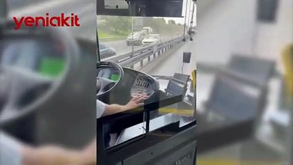 Ekrem'in şoförü vatandaşın canını böyle tehlikeye soktu!