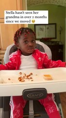 little girl sees grandma after 2 months apart