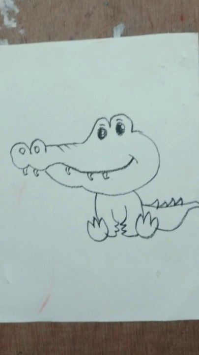 Crocodile drawing easy