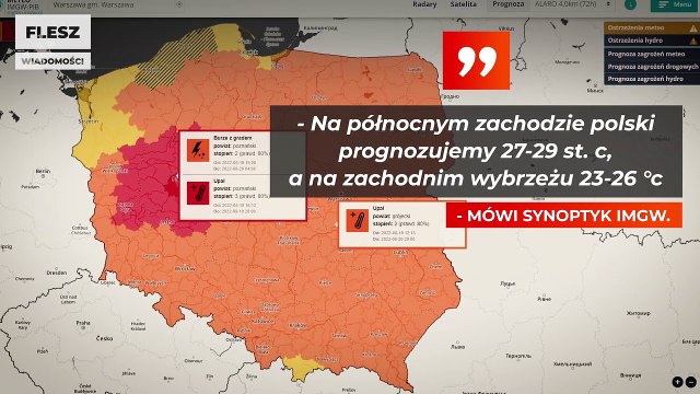 Gwałtowne burze nad Polską. Ostrzeżenia IMGW